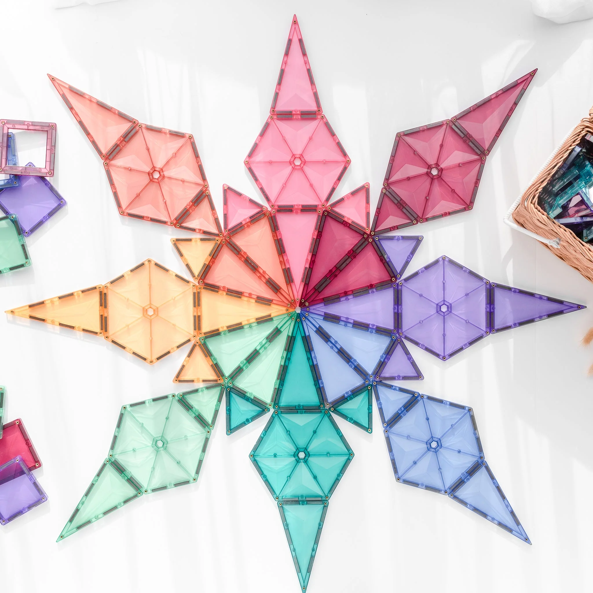 Connetix Magnetic Tiles | Pastel Geometry Pack (40 pcs)