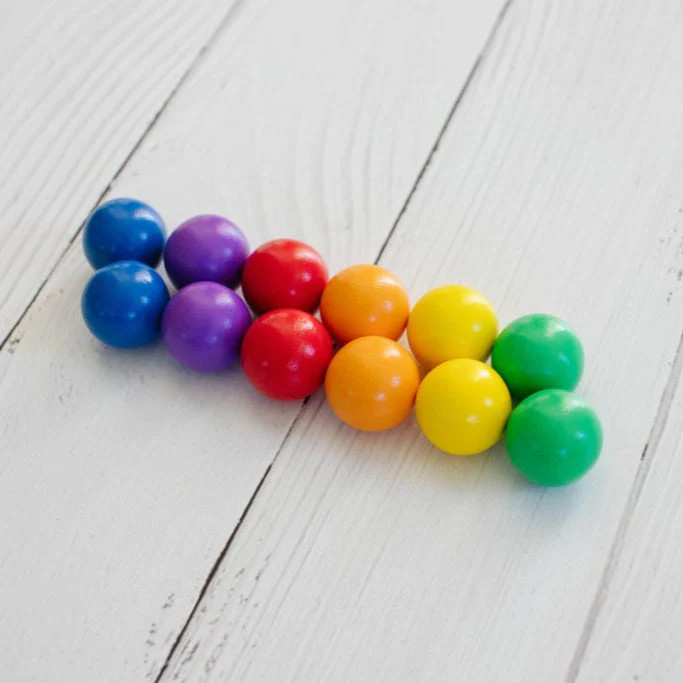 Connetix Magnetic Tiles | Rainbow Replacement Ball Pack (12 pcs)