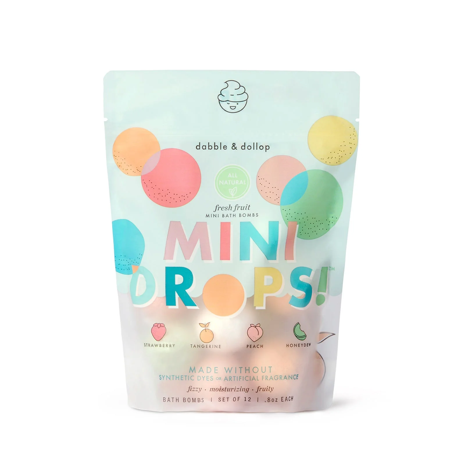Dabble & Dollop Fresh Fruit Mini Bath Bombs