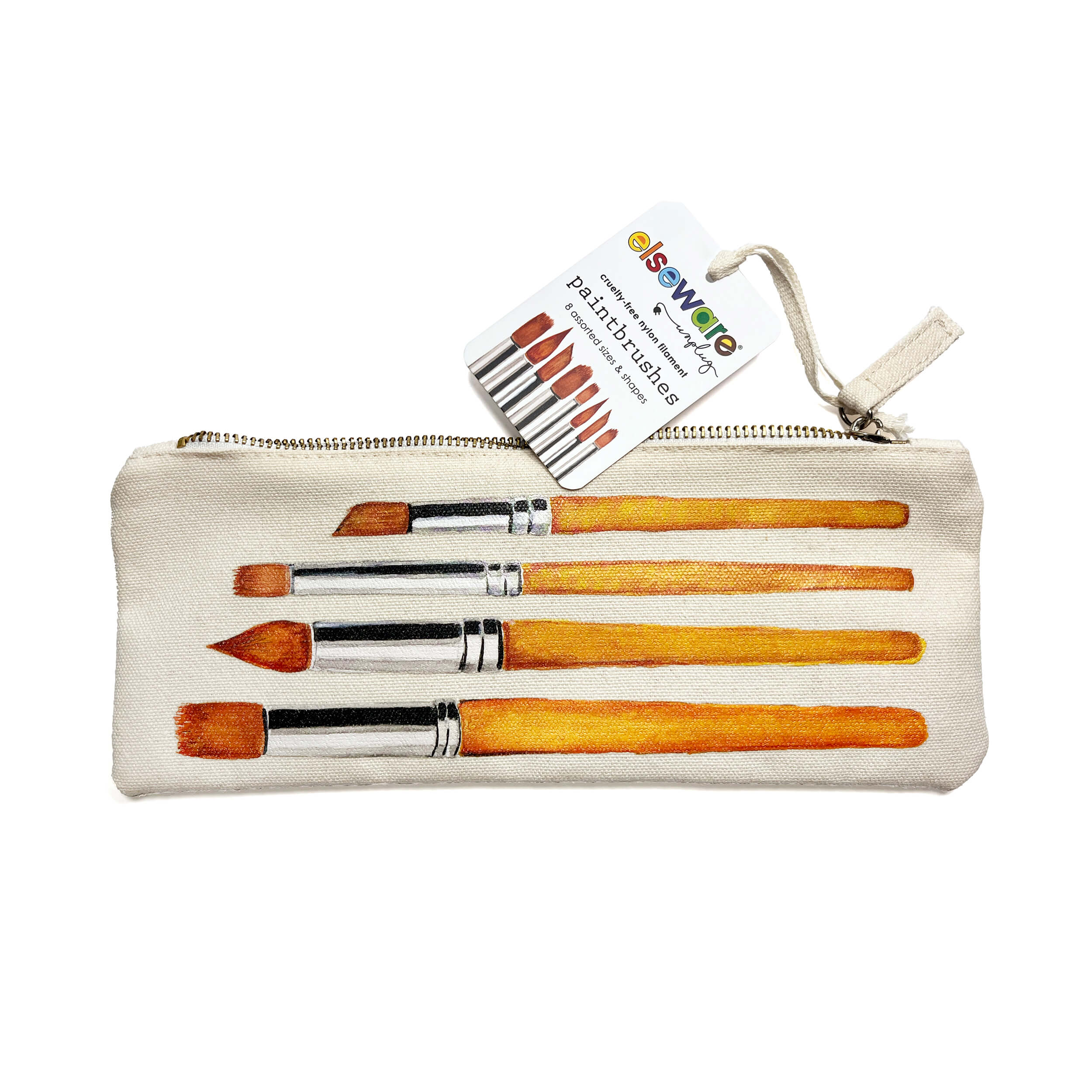 Elseware Unplug Paintbrush Set in Canvas Bag – 8 Assorted Sizes - Image 4