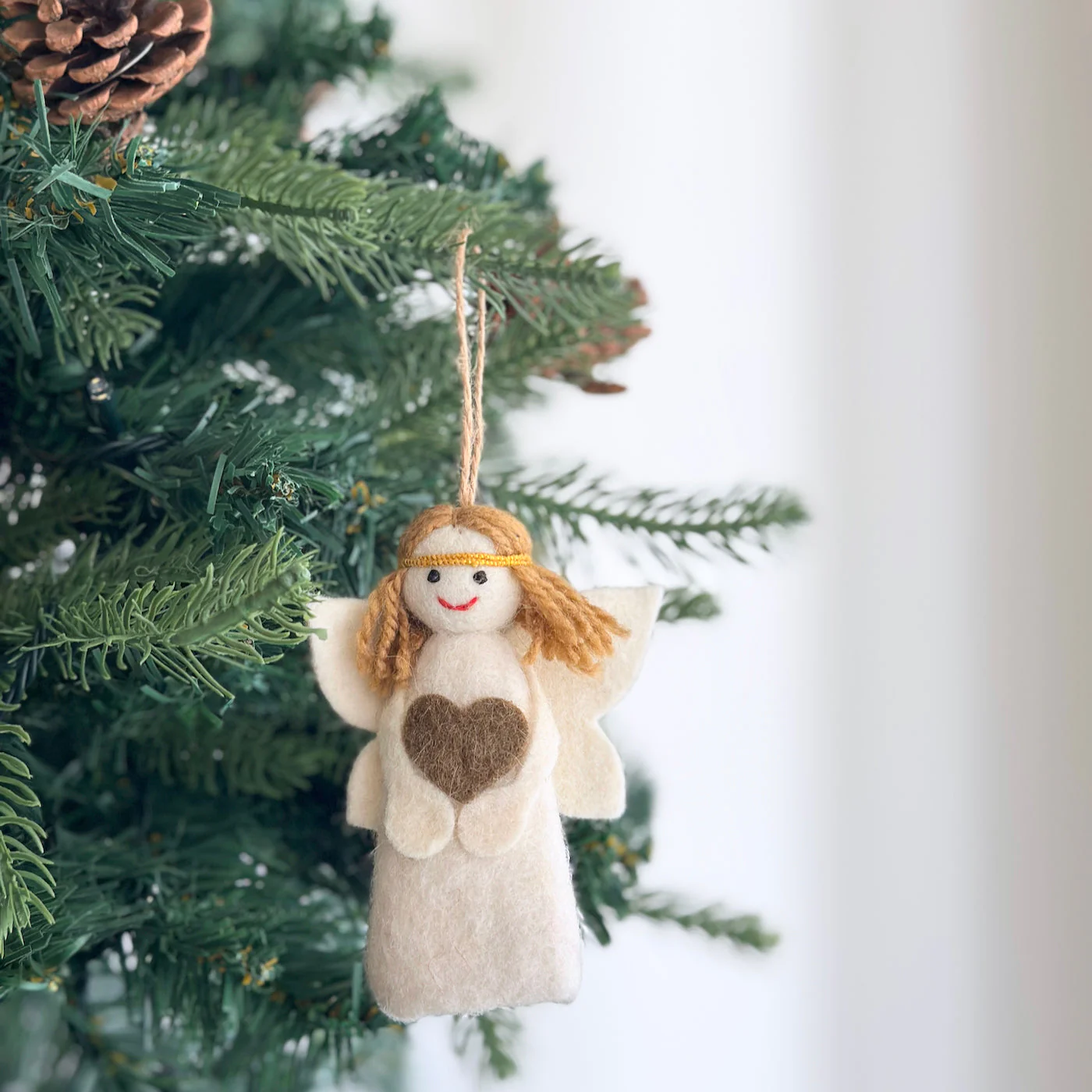 Ganapati Crafts Co. Felt mini Angel Christmas Ornament