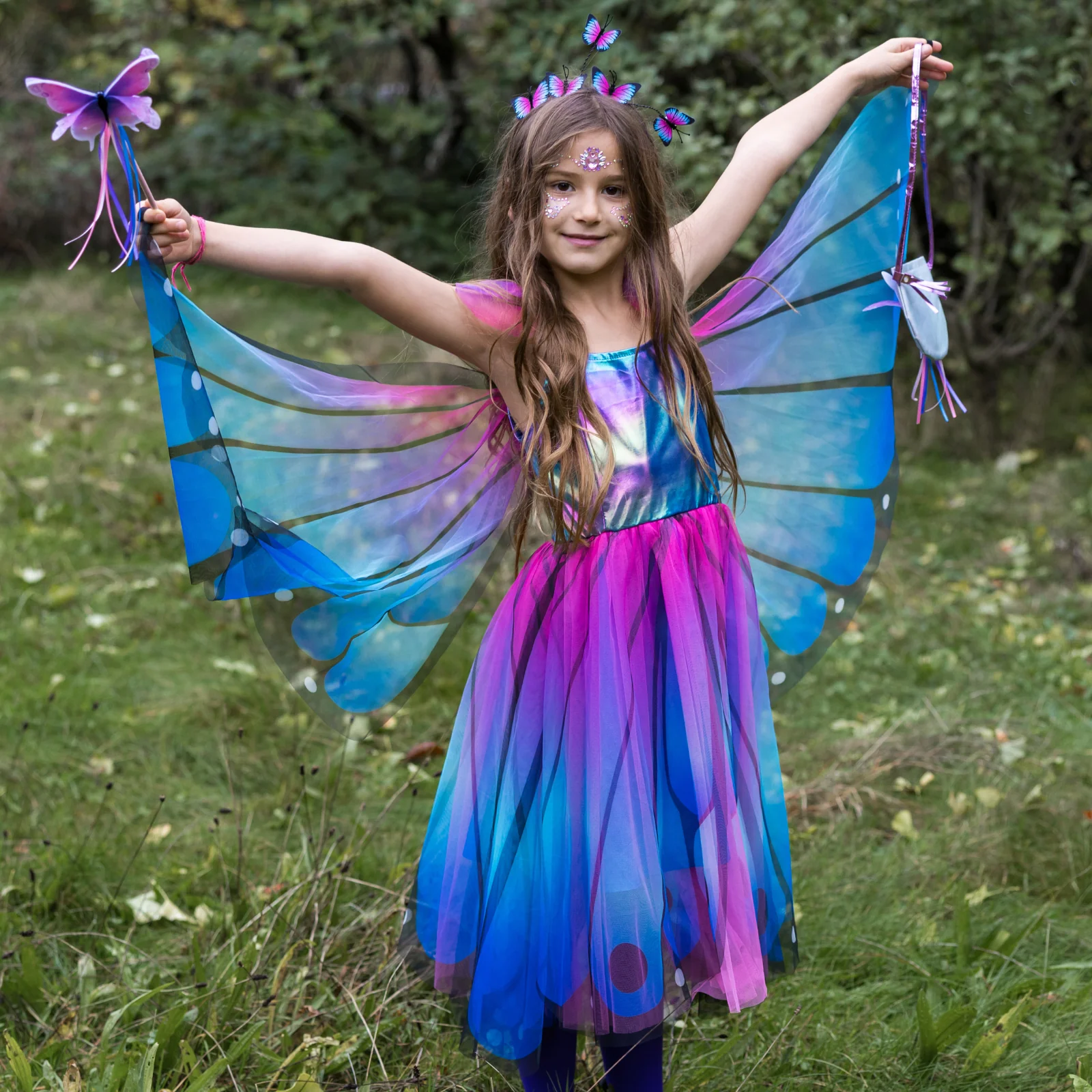 Great Pretenders Butterfly Twirl Dress with Wings & Headband