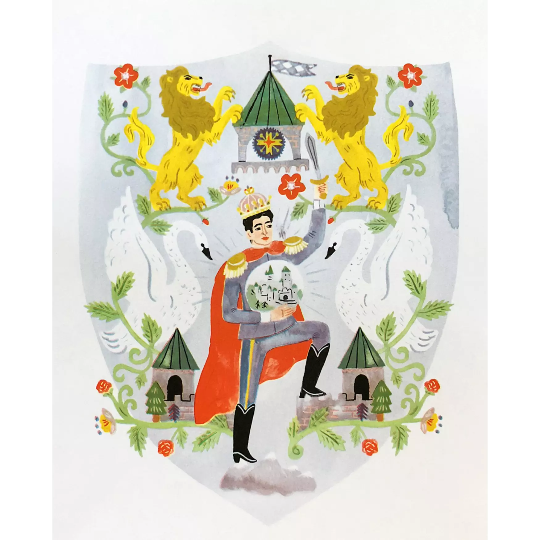 Honest History King Ludwig II Risograph Print