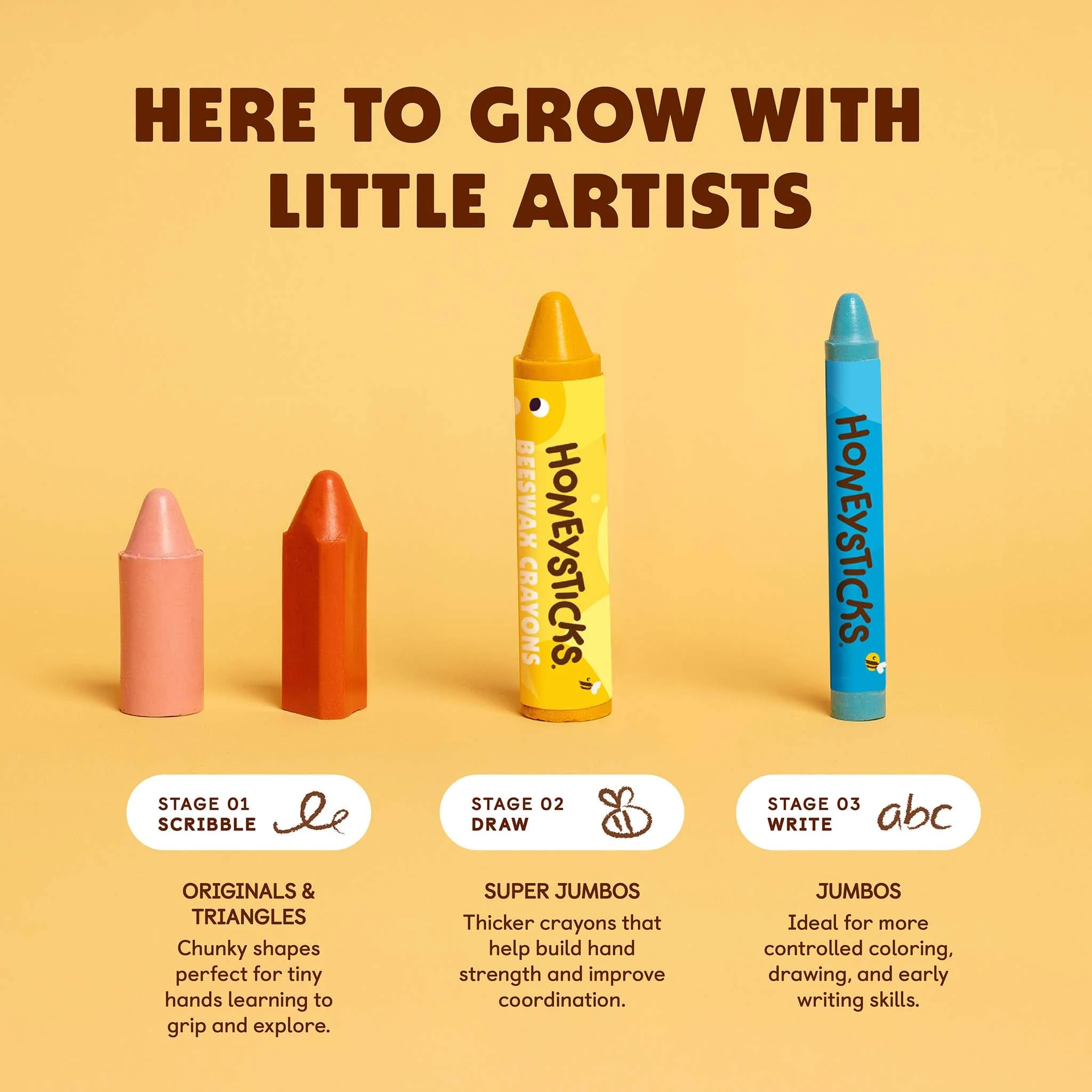 Honeysticks Beeswax Crayons Super Jumbos 7pk - Image 5
