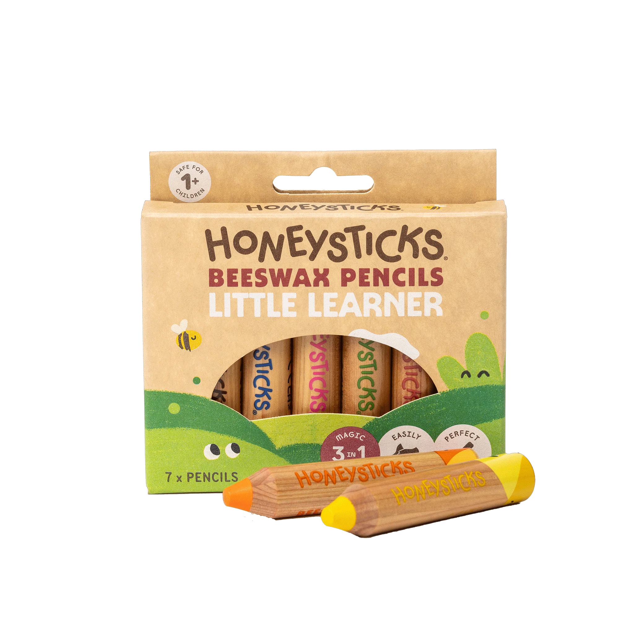 Honeysticks Magic 3-in-1 Beeswax Pencils Little Learners 7pk