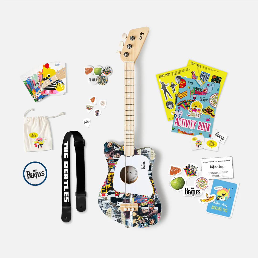 Beatles + loog mini guitar
