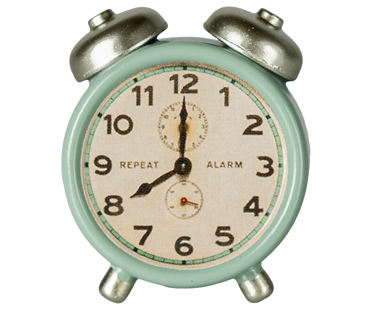 Maileg Alarm clock, Mouse - Mint