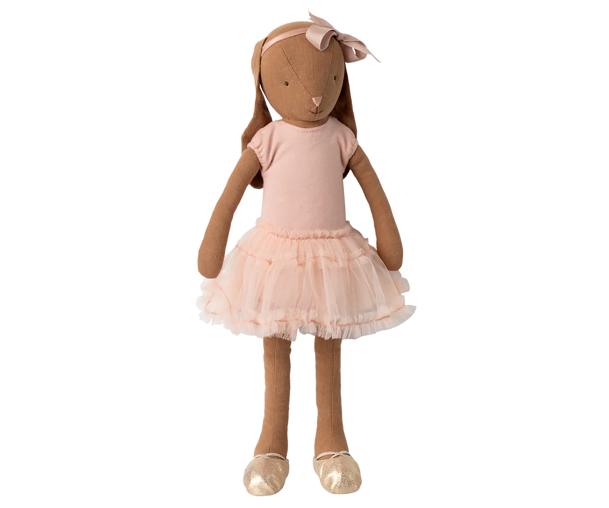 Maileg Bunny size 3, Chocolate brown - Ballet suit and skirt rose