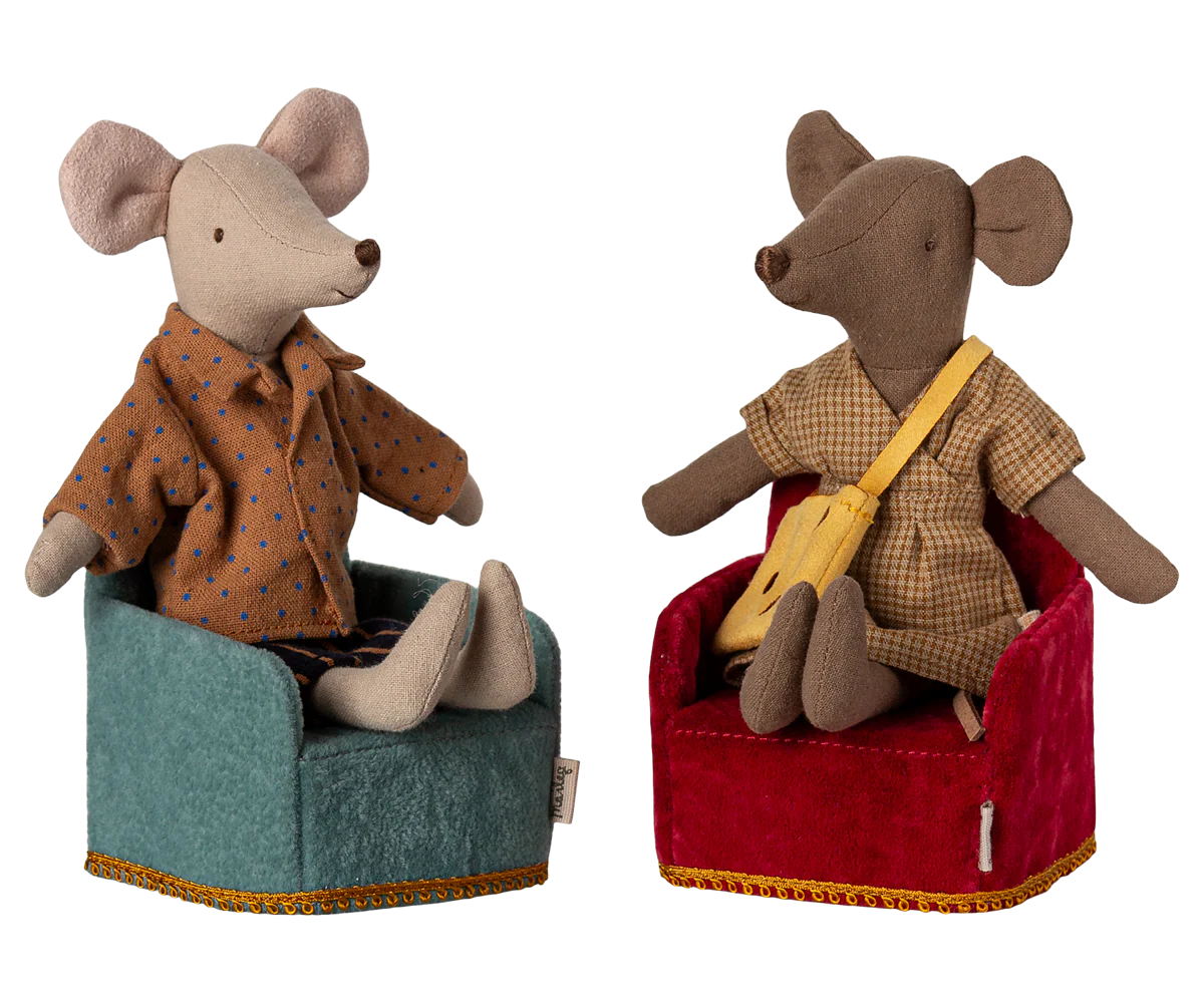 Maileg Folding chair, Mouse - Mint - Image 5