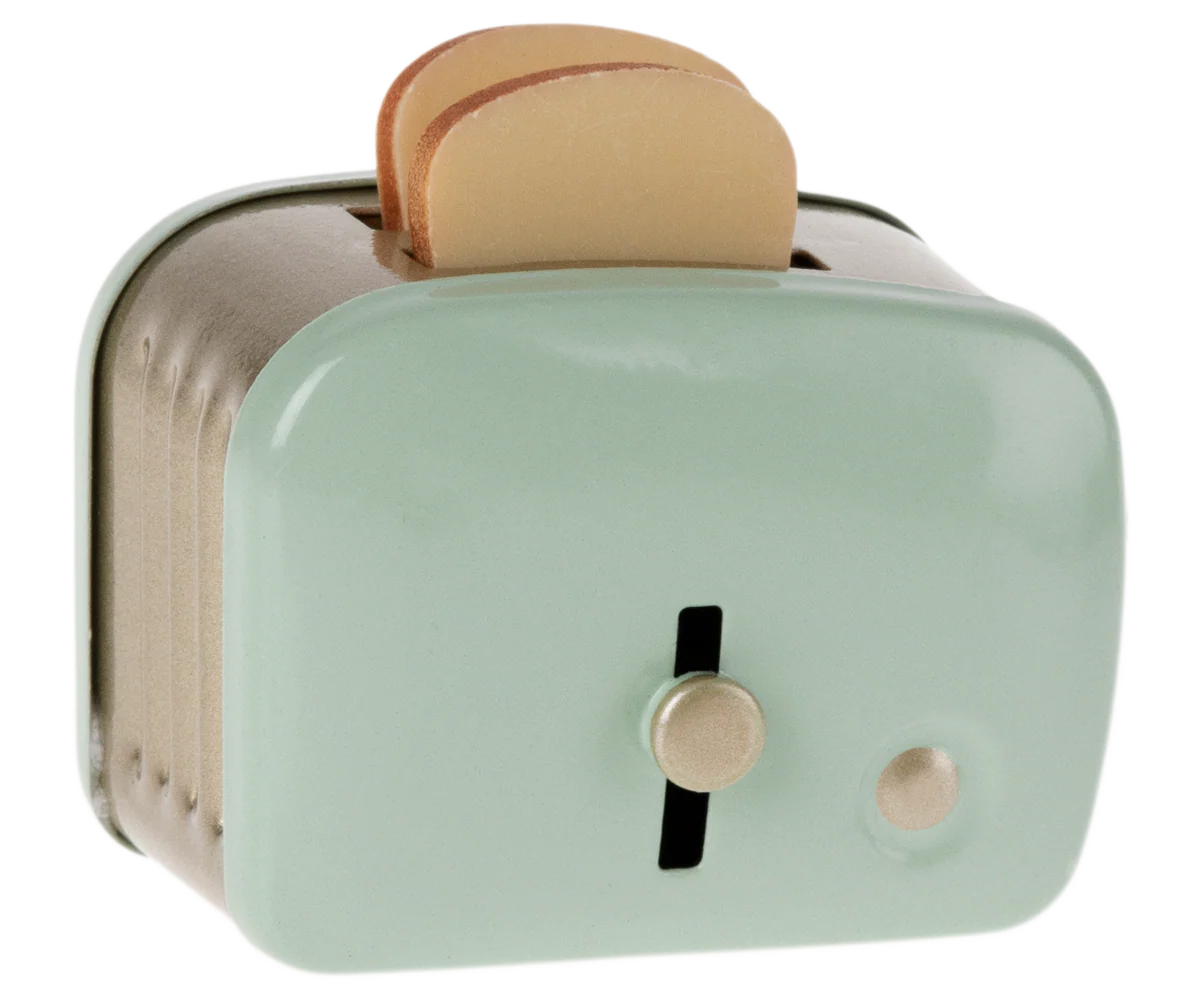 Maileg Miniature Toaster & Bread, Mint