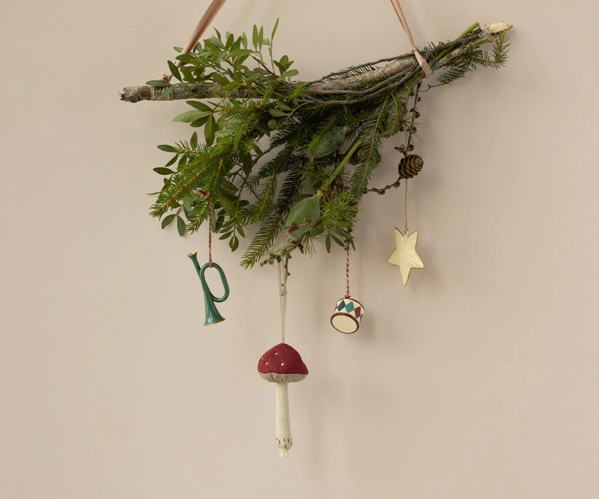 Maileg Mushroom ornament - Red - Image 2