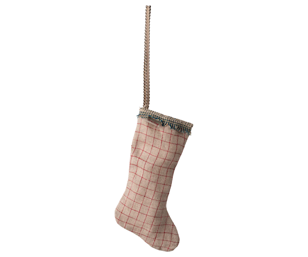 Maileg Stocking ornament, Checker - Sand