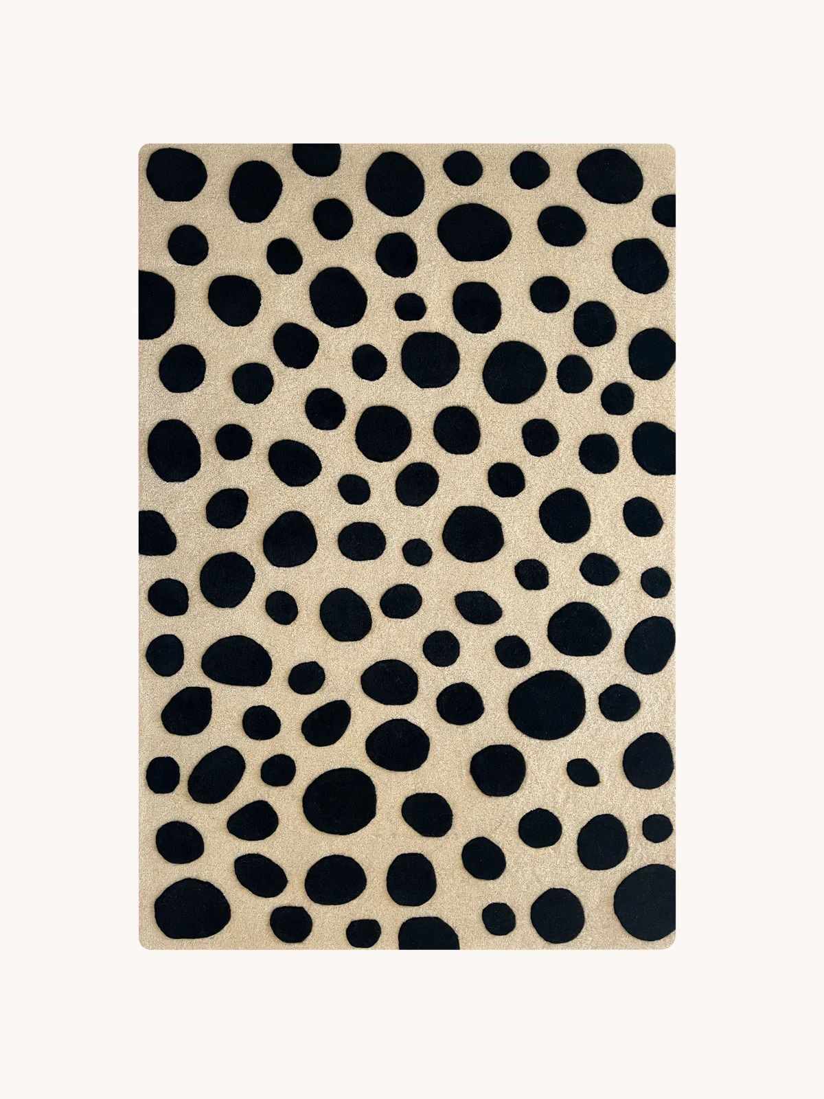 Maison Deux Rug CHEETAH Beige / Black Print 3.9 x 5.9ft
