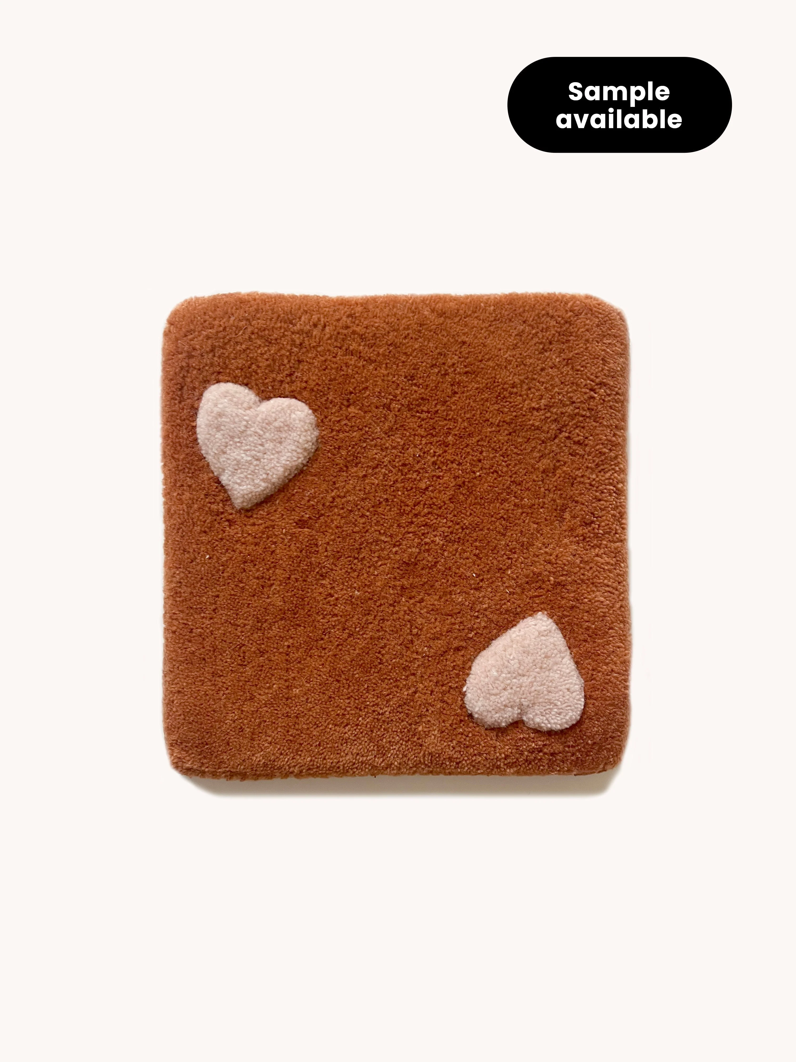 Maison Deux Rug HEARTS Brown / Pink Print 3.9 x 5.9ft - Image 7