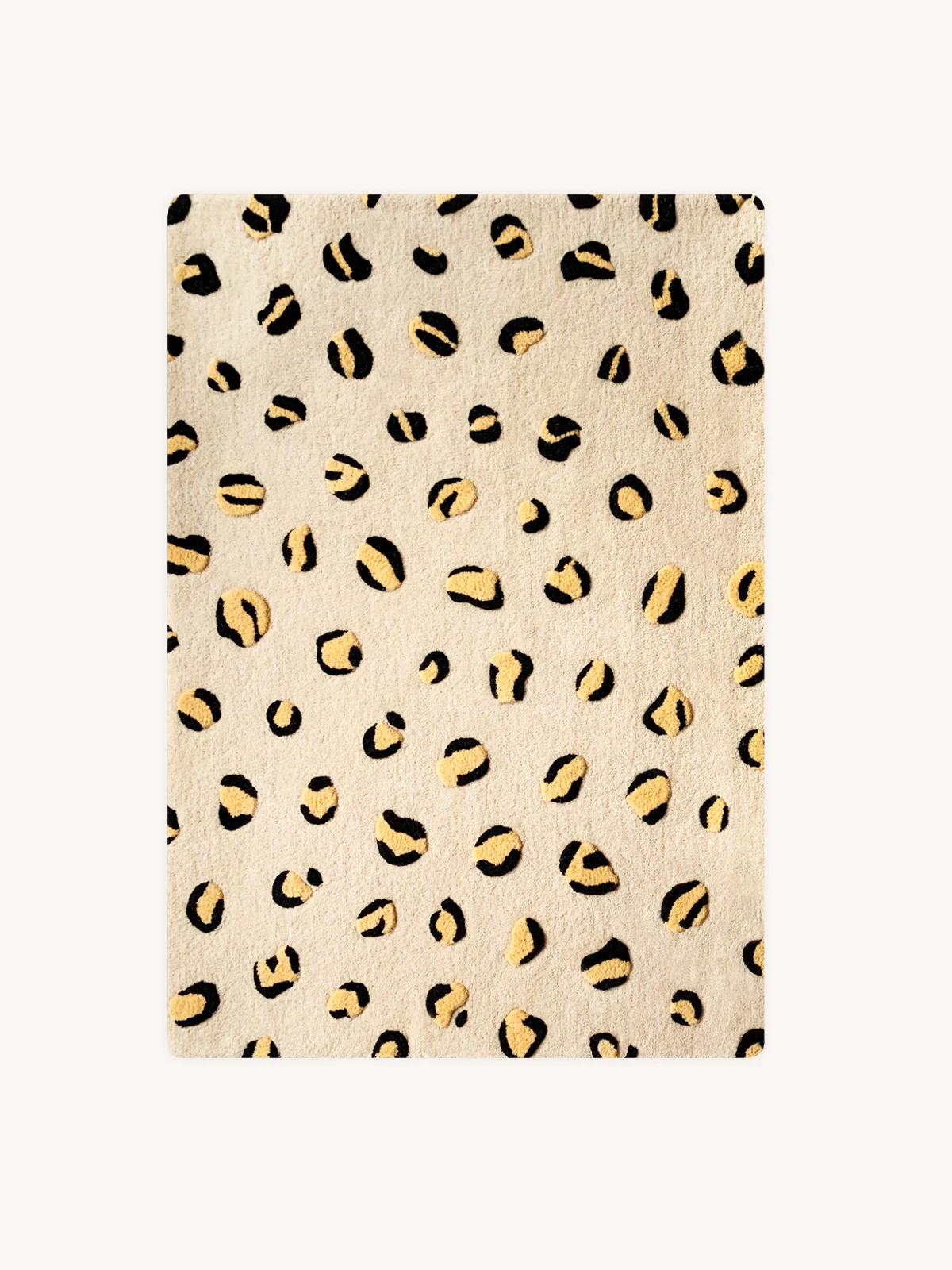 Maison Deux Rug LEOPARD Beige / Brown and Black Print 2.6 x 3.9ft