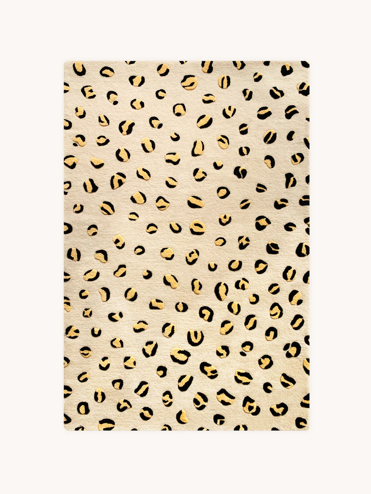 Maison Deux Rug LEOPARD Beige / Brown and Black Print 3.9 x 5.9ft