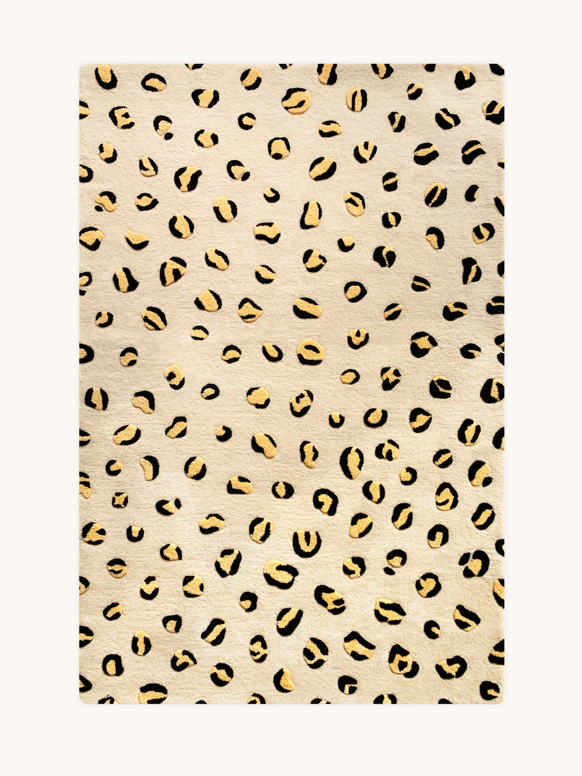 Maison Deux Rug LEOPARD Beige / Brown and Black Print 5.5 x 7.9ft