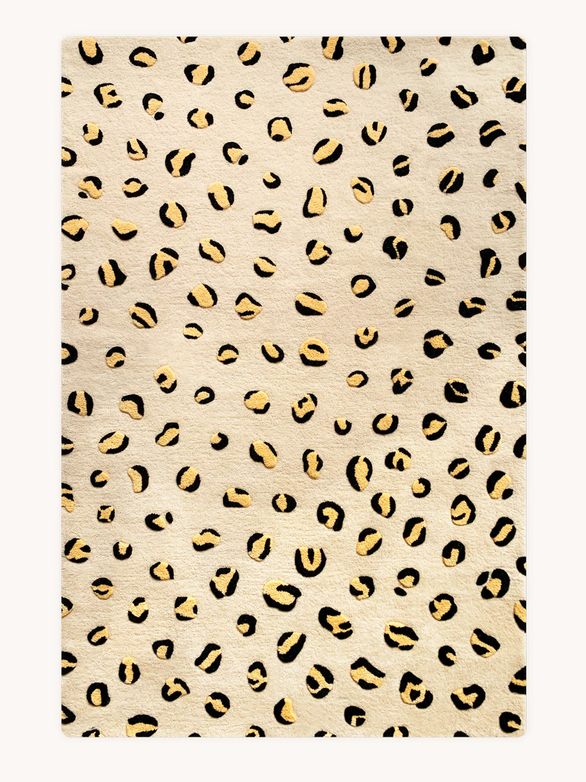 Maison Deux Rug LEOPARD Beige / Brown and Black Print 6.5 x 9.8ft