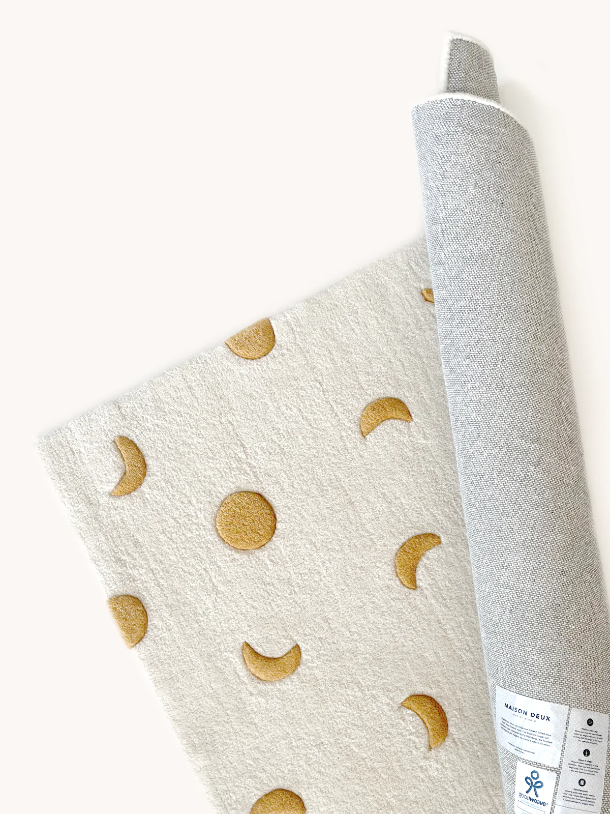 Maison Deux Rug MOONS Cream / Gold 2.6 x 3.9ft - Image 3