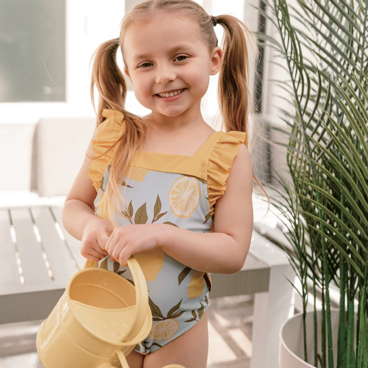 Milkbarn Strawberry Ruffle Square Neck Swimsuit - Image 6