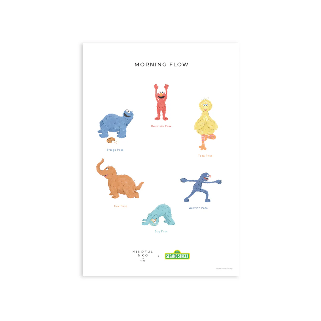 Mindful And Co Sesame Street Yoga print