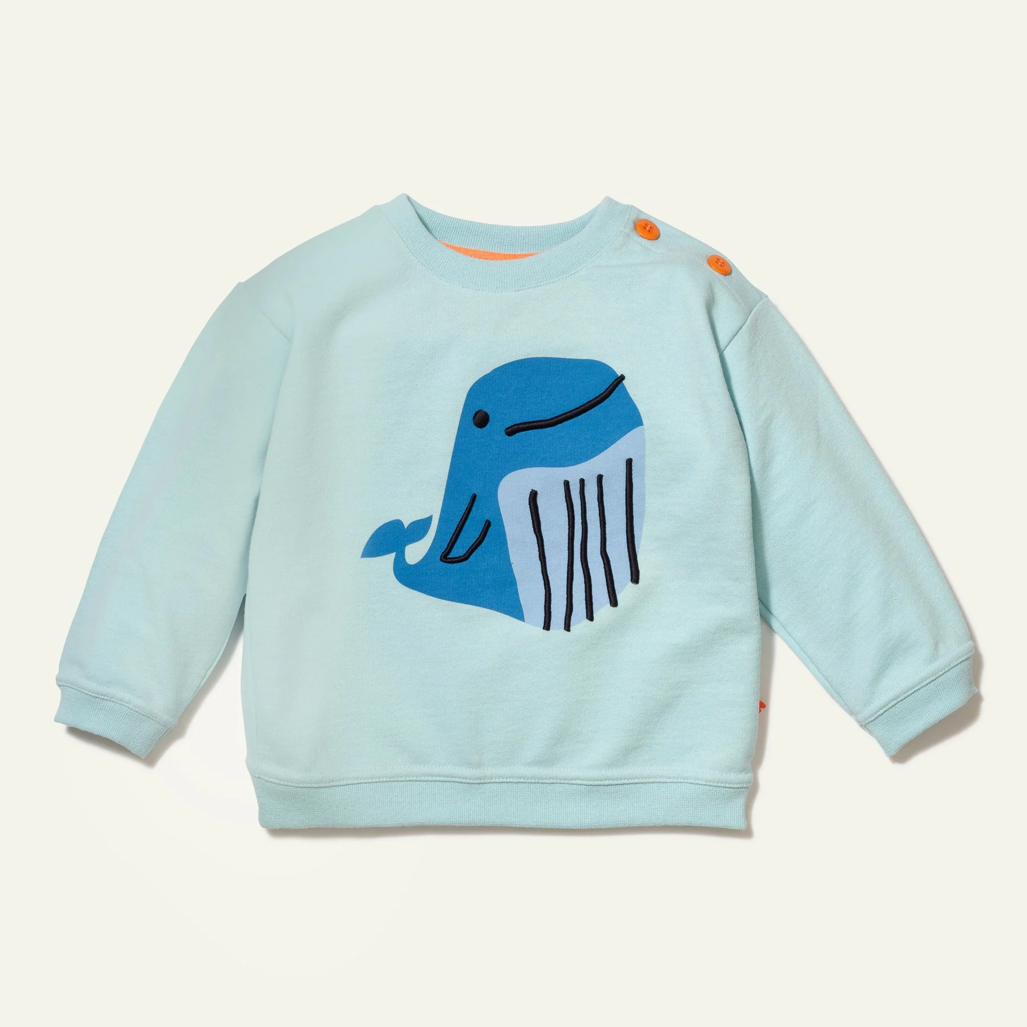 Mon Coeur Recycled Cotton Whale Baby Sweatshirt