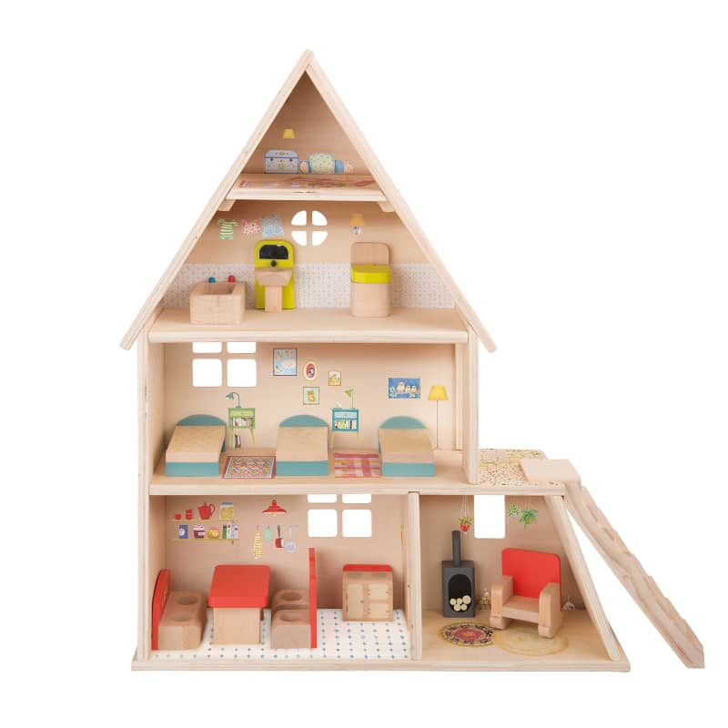 Moulin Roty Wooden Playhouse The Big Family