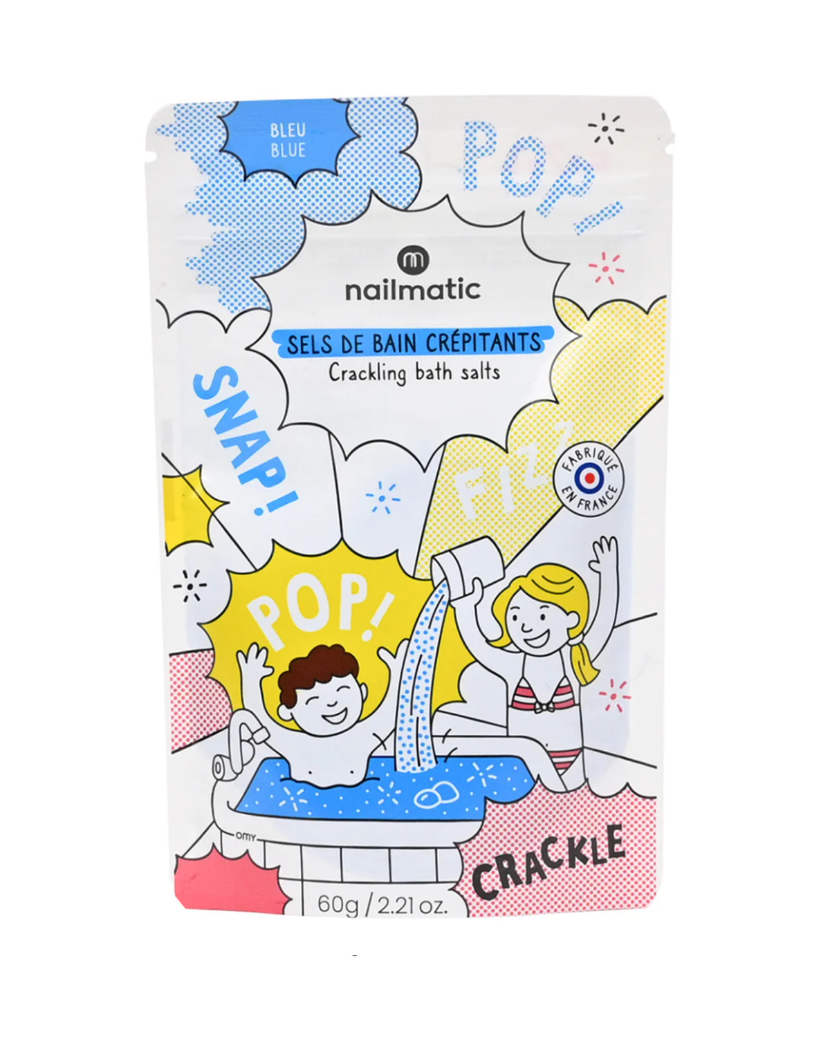 Nailmatic Bath Salts for Kids CRACKLING Blue