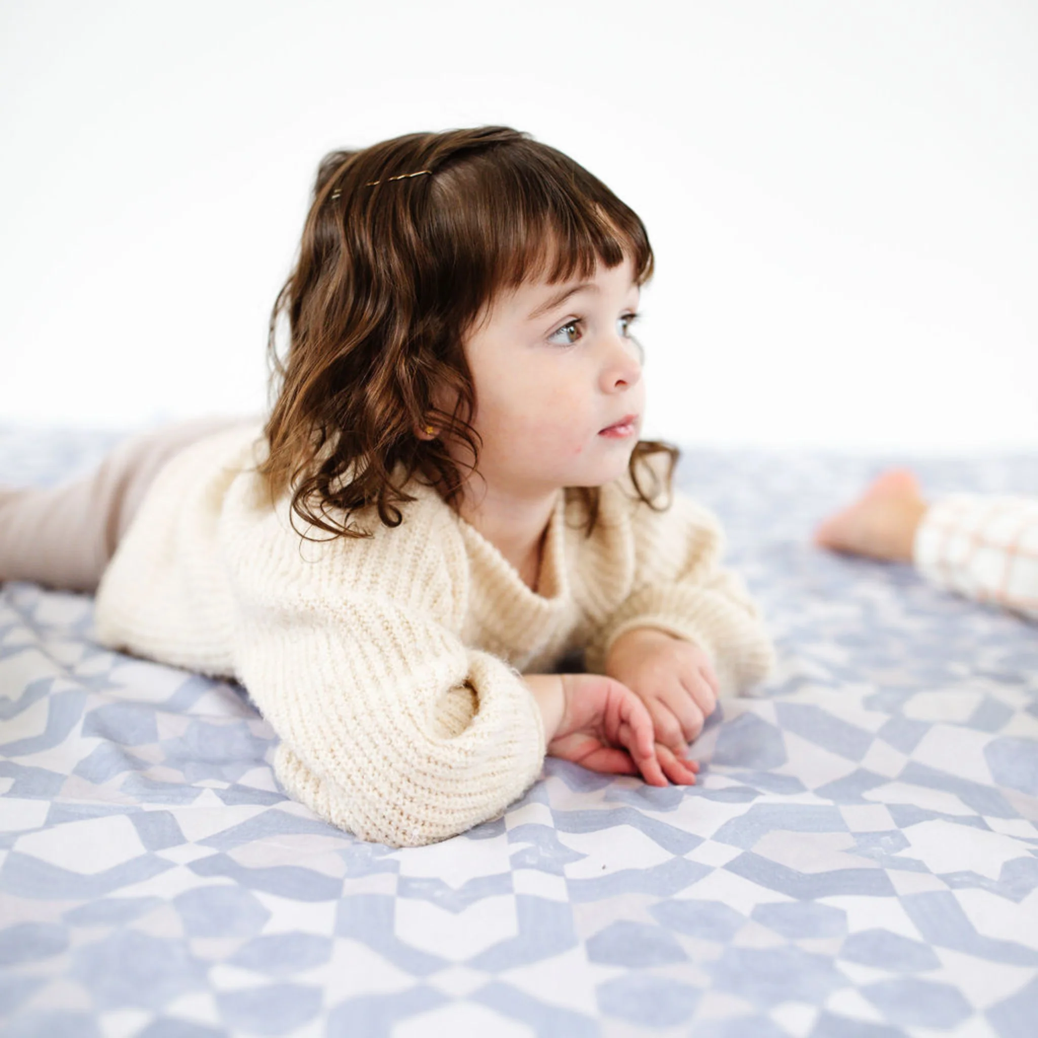 Toki Kids Blue Tile Organic Cotton Mat - Image 14