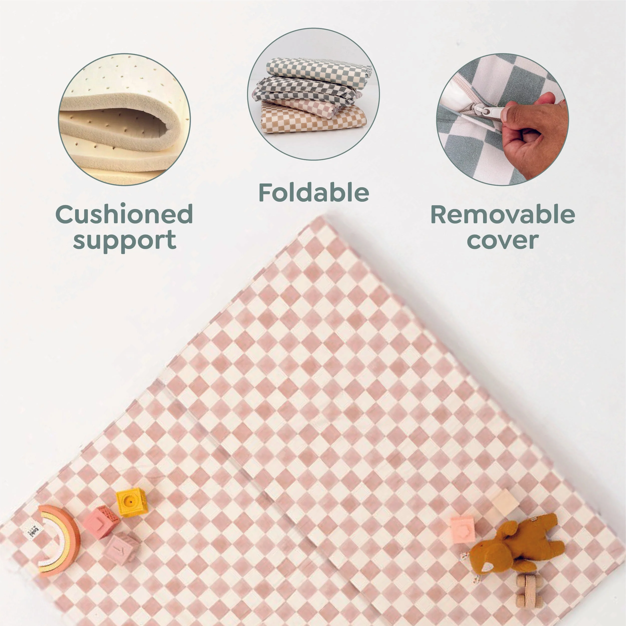 Toki Kids Bold Stripe Organic Cotton Mat - Image 14