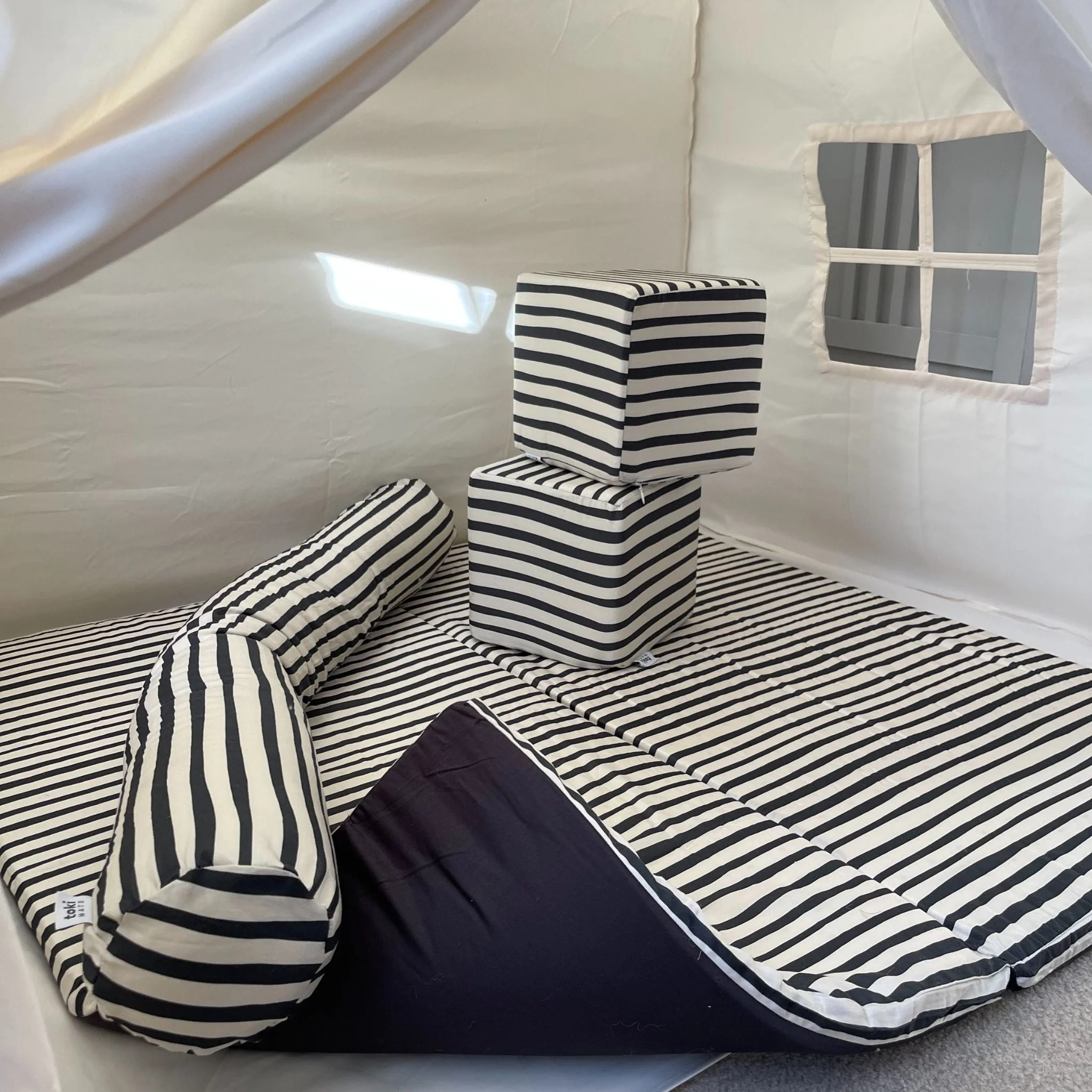 Toki Kids Bold Stripe Organic Cotton Mat - Image 5