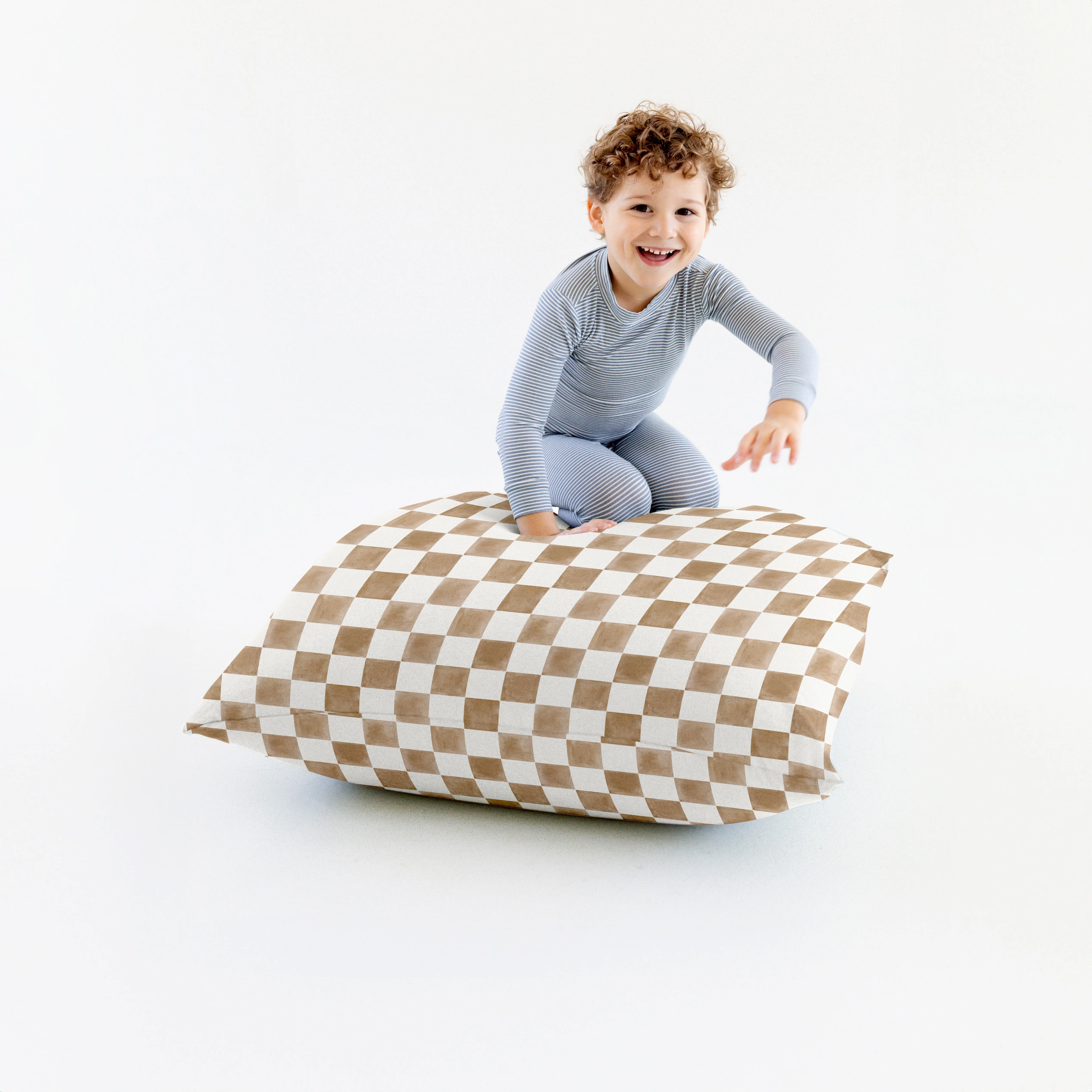 Toki Kids Checker Toffee Bean Bag