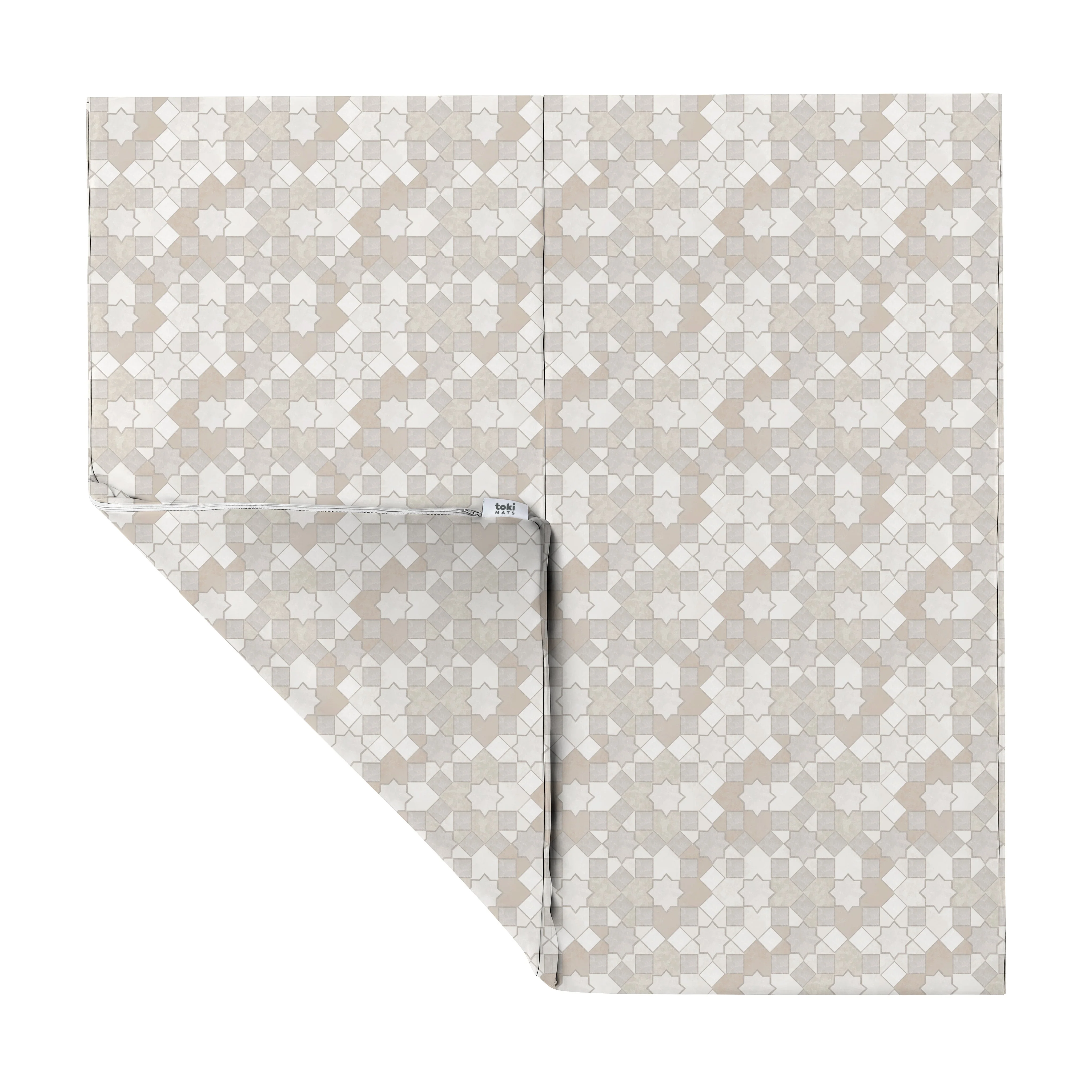 Toki Kids Grey Mosaic Vegan Leather Mat - Image 5