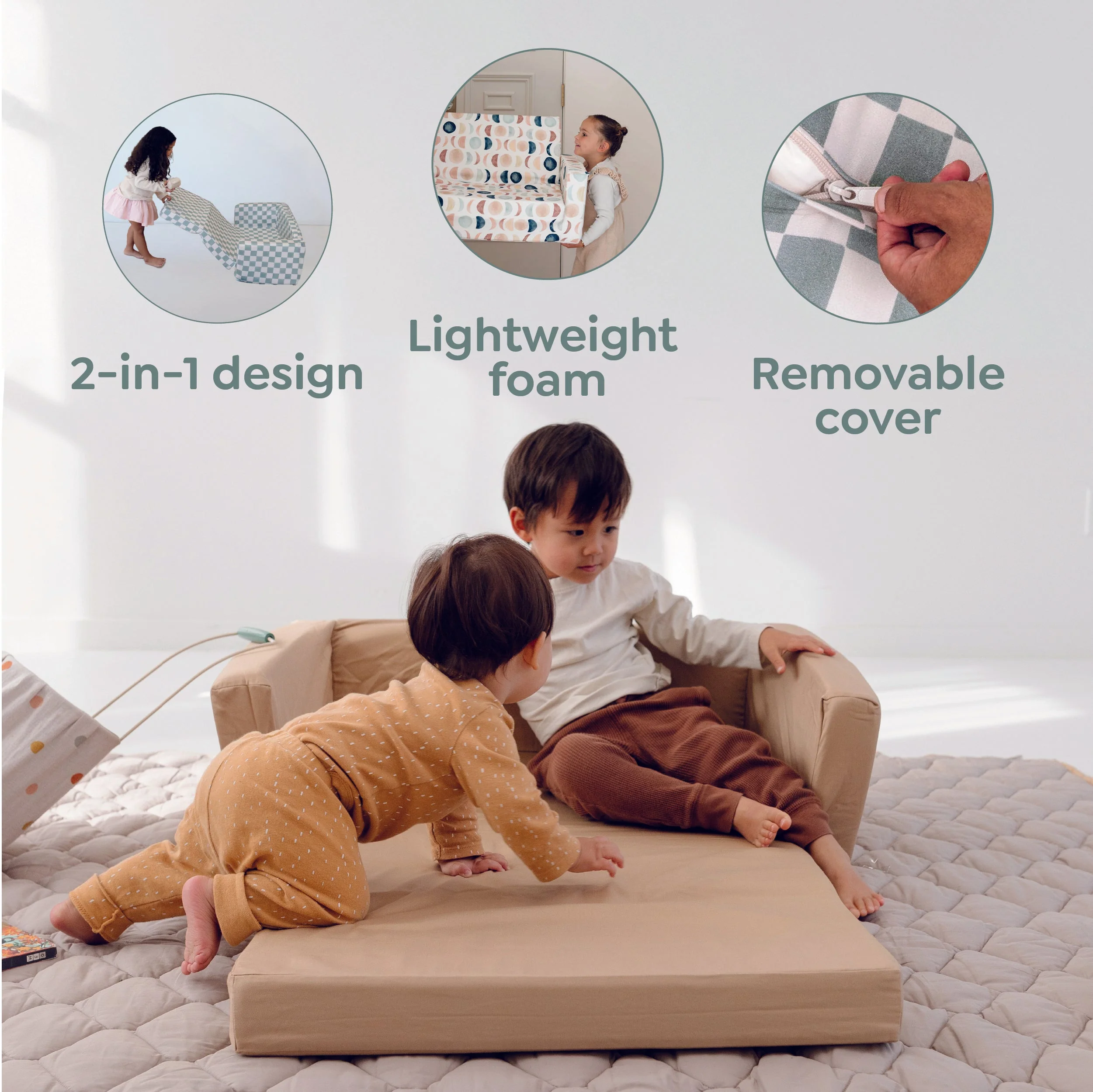 Toki Kids Terrazzo Clay Play Couch - Image 6