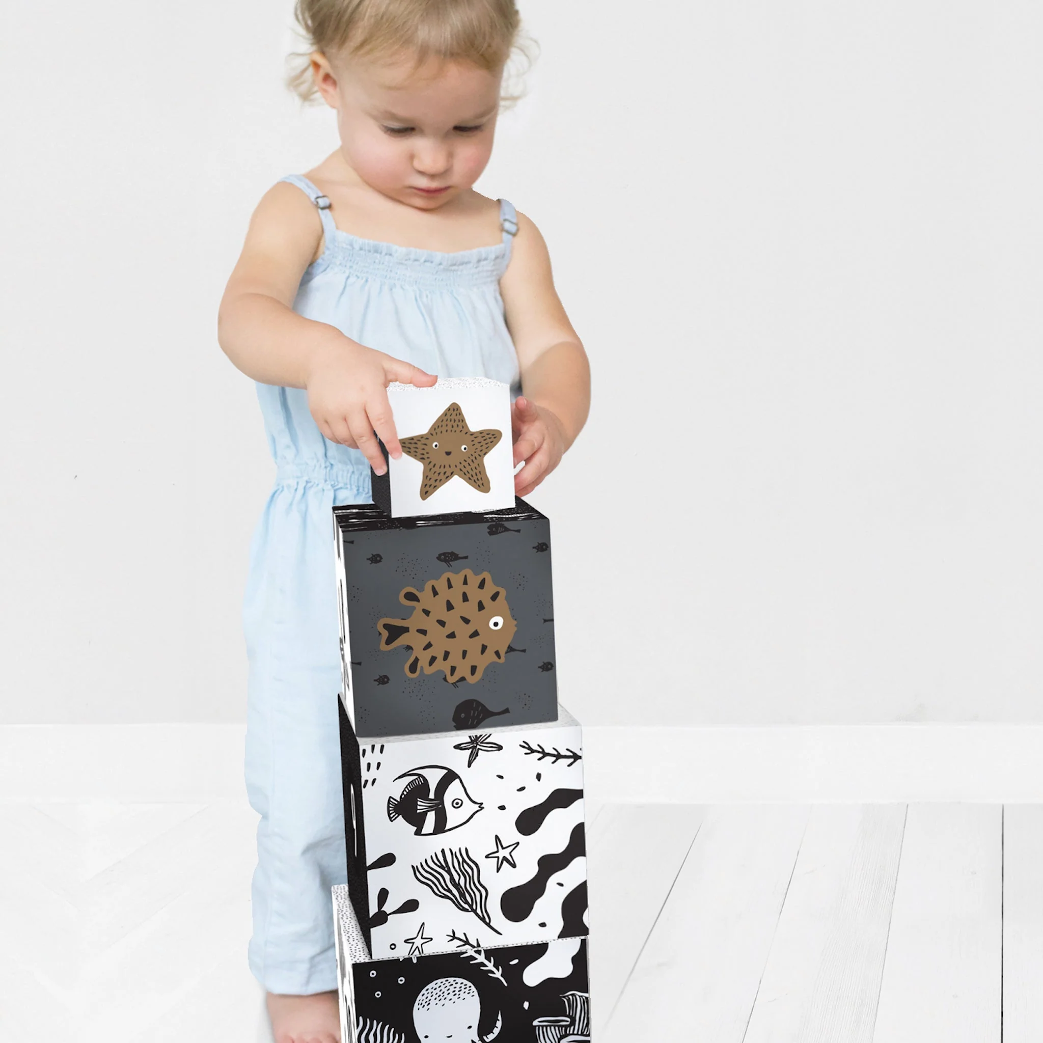 Wee Gallery Nesting Blocks - Ocean Animals - Image 2