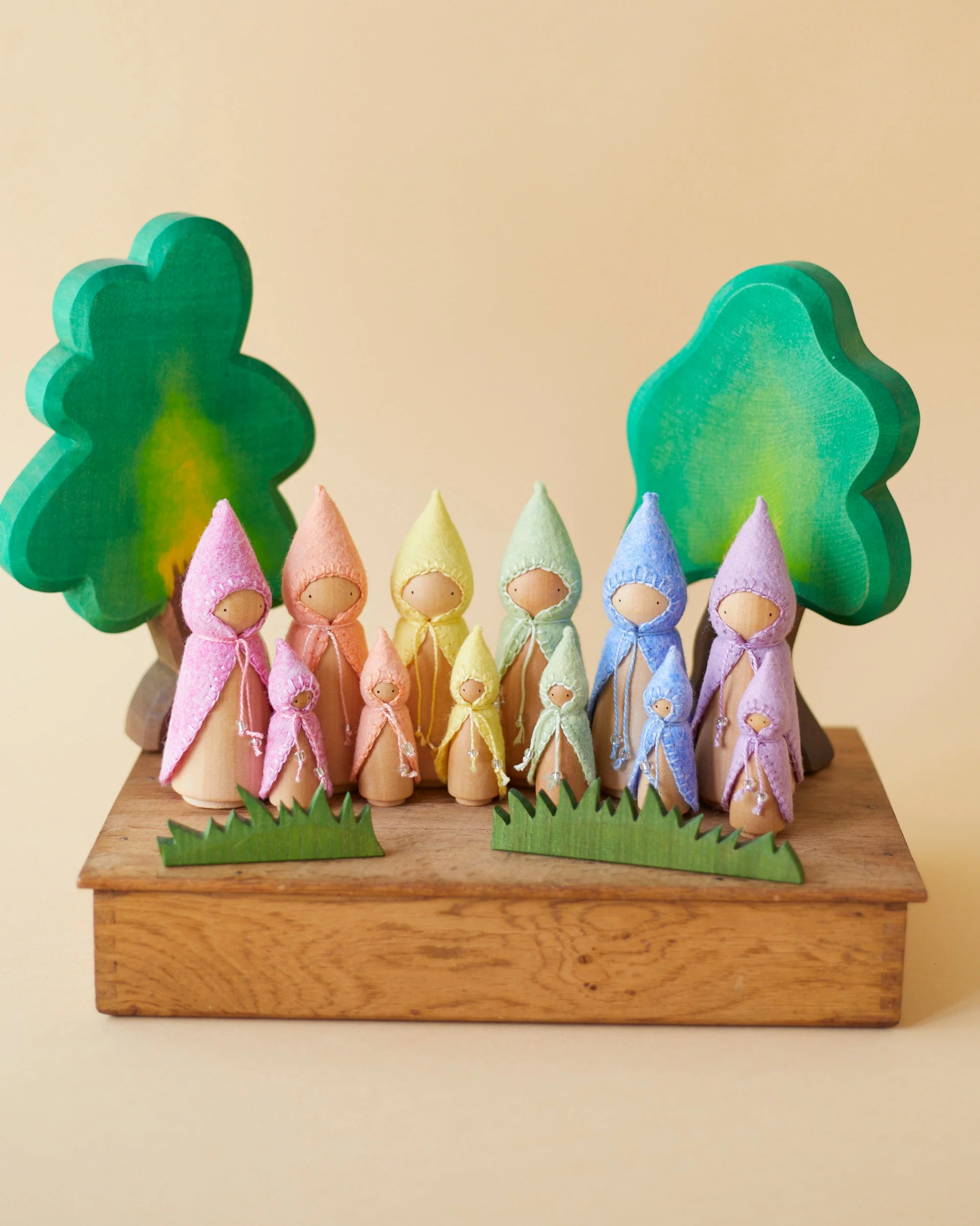 Wonderheart Mini Pastel Pink Wooden Gnome - Image 4