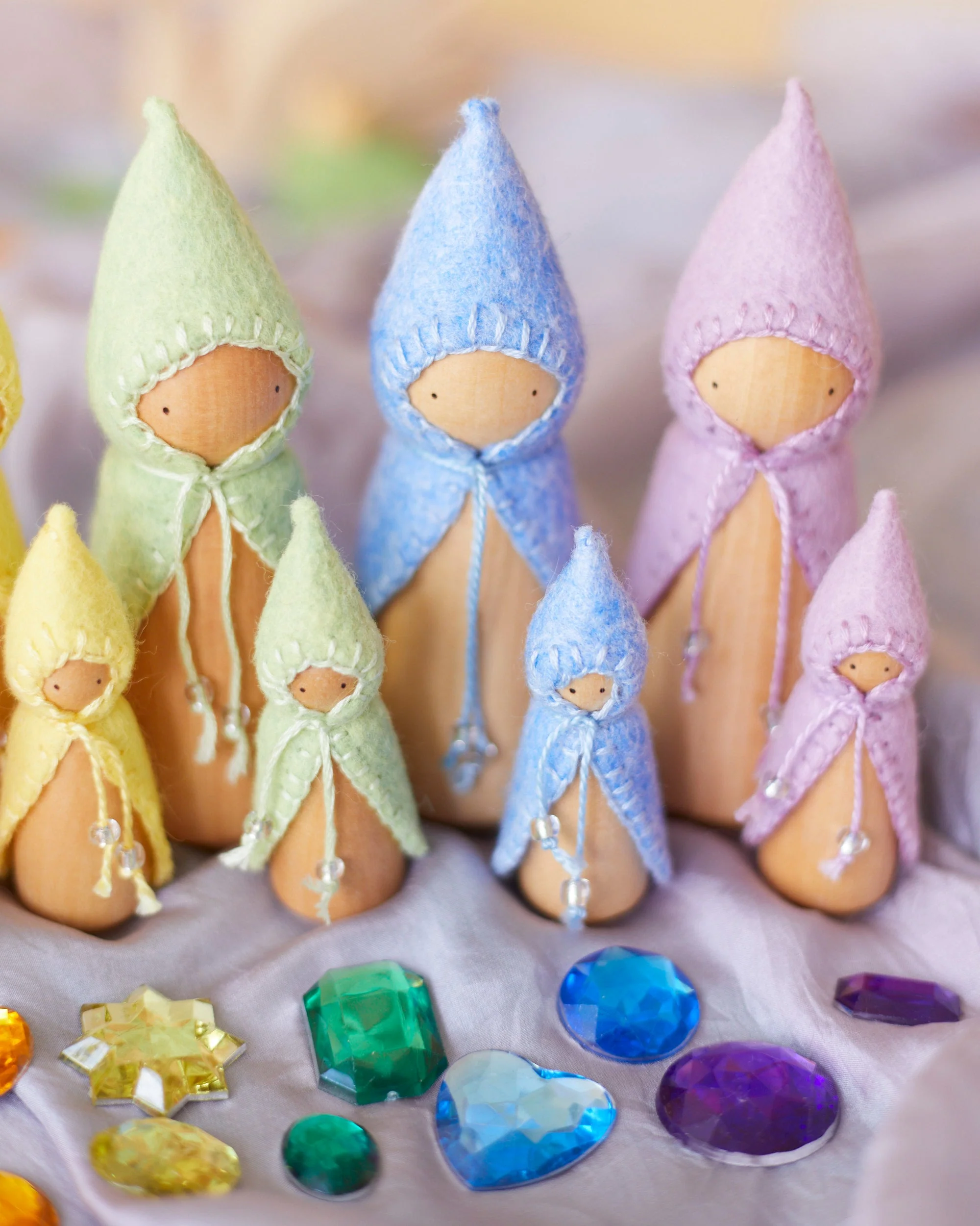 Wonderheart Mini Pastel Purple Wooden Gnome - Image 10