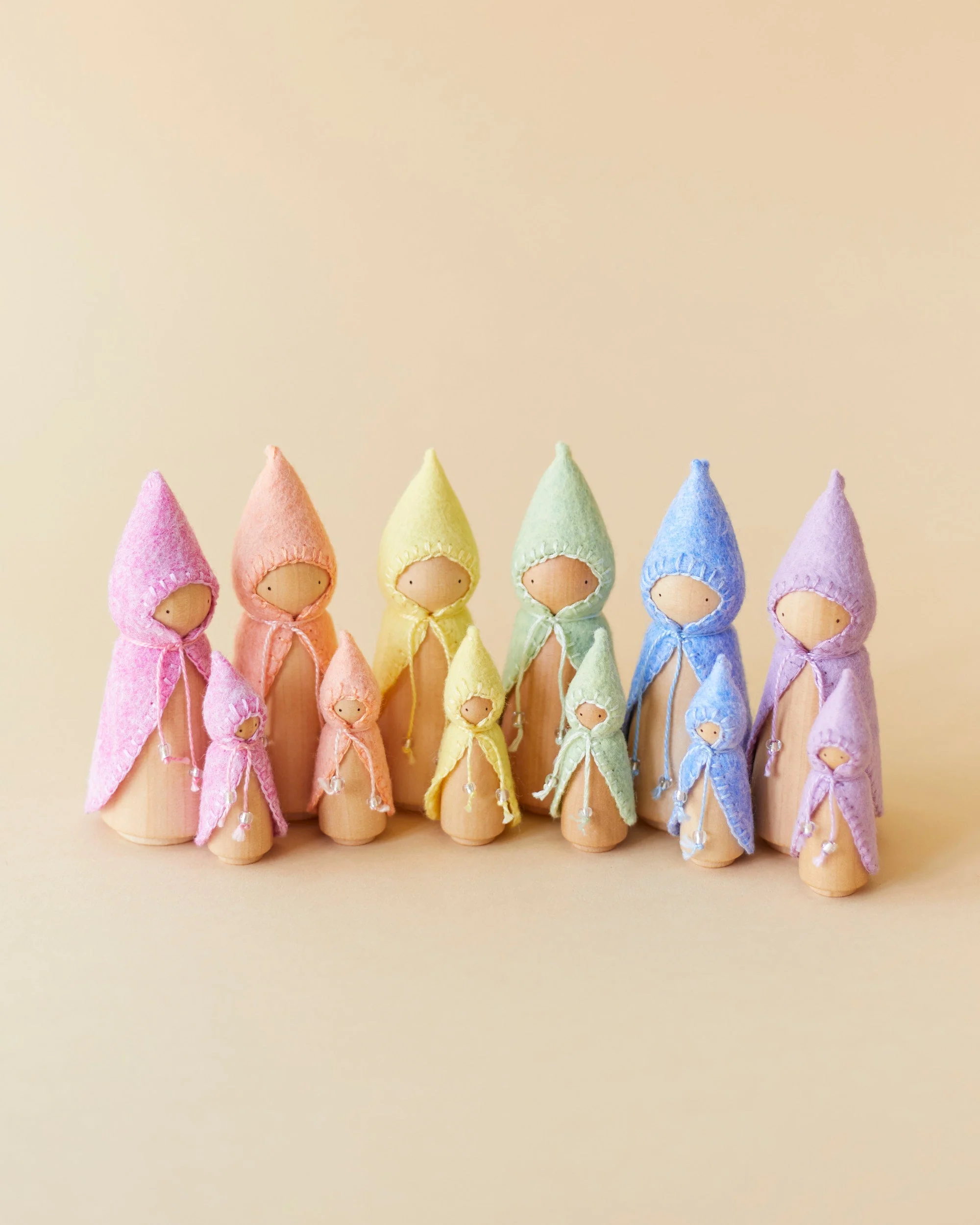Wonderheart Mini Pastel Purple Wooden Gnome - Image 12