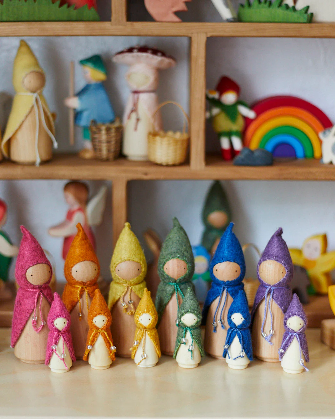 Wonderheart Mini Purple Wooden Gnome - Image 9