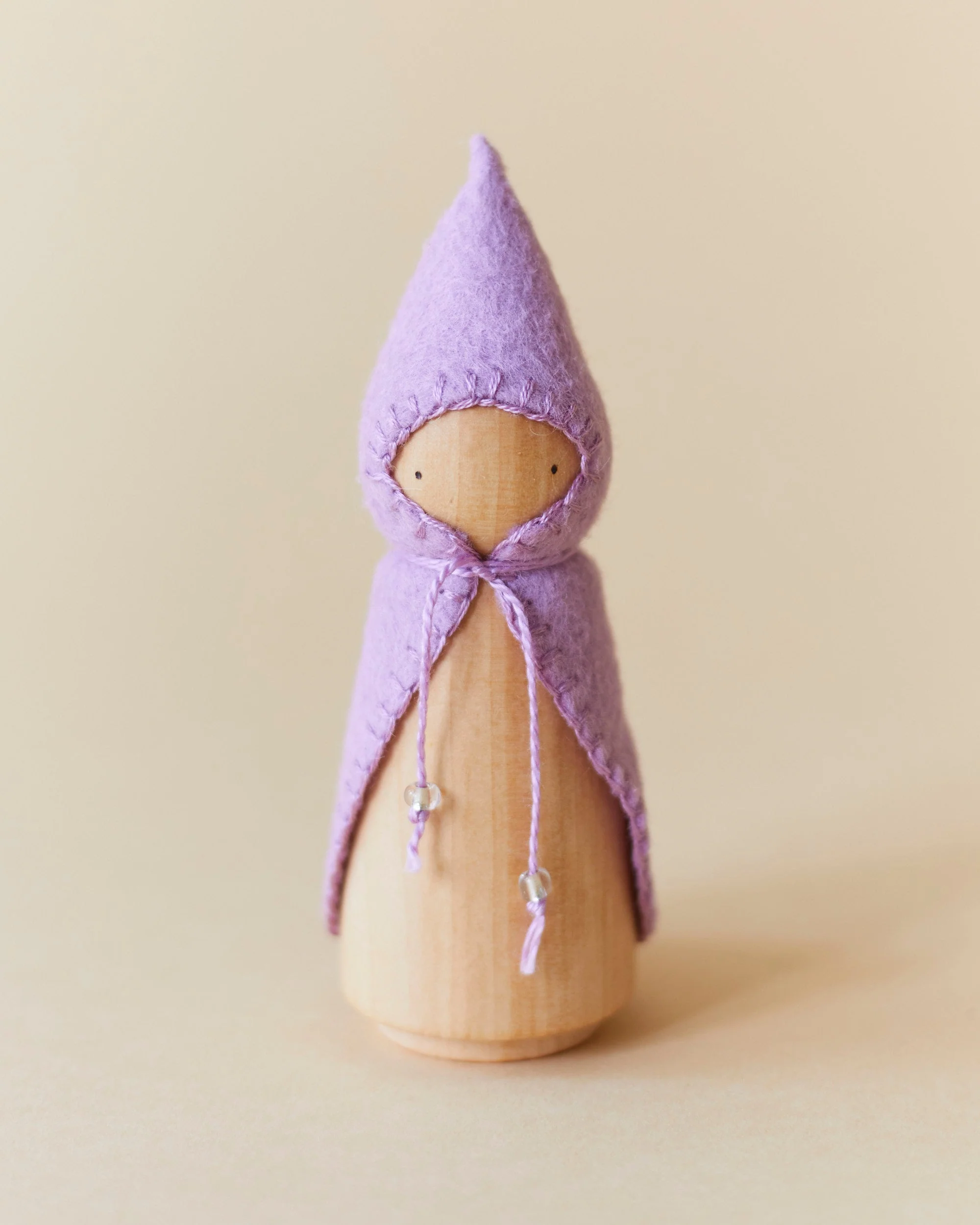 Wonderheart Pastel Purple Wooden Gnome