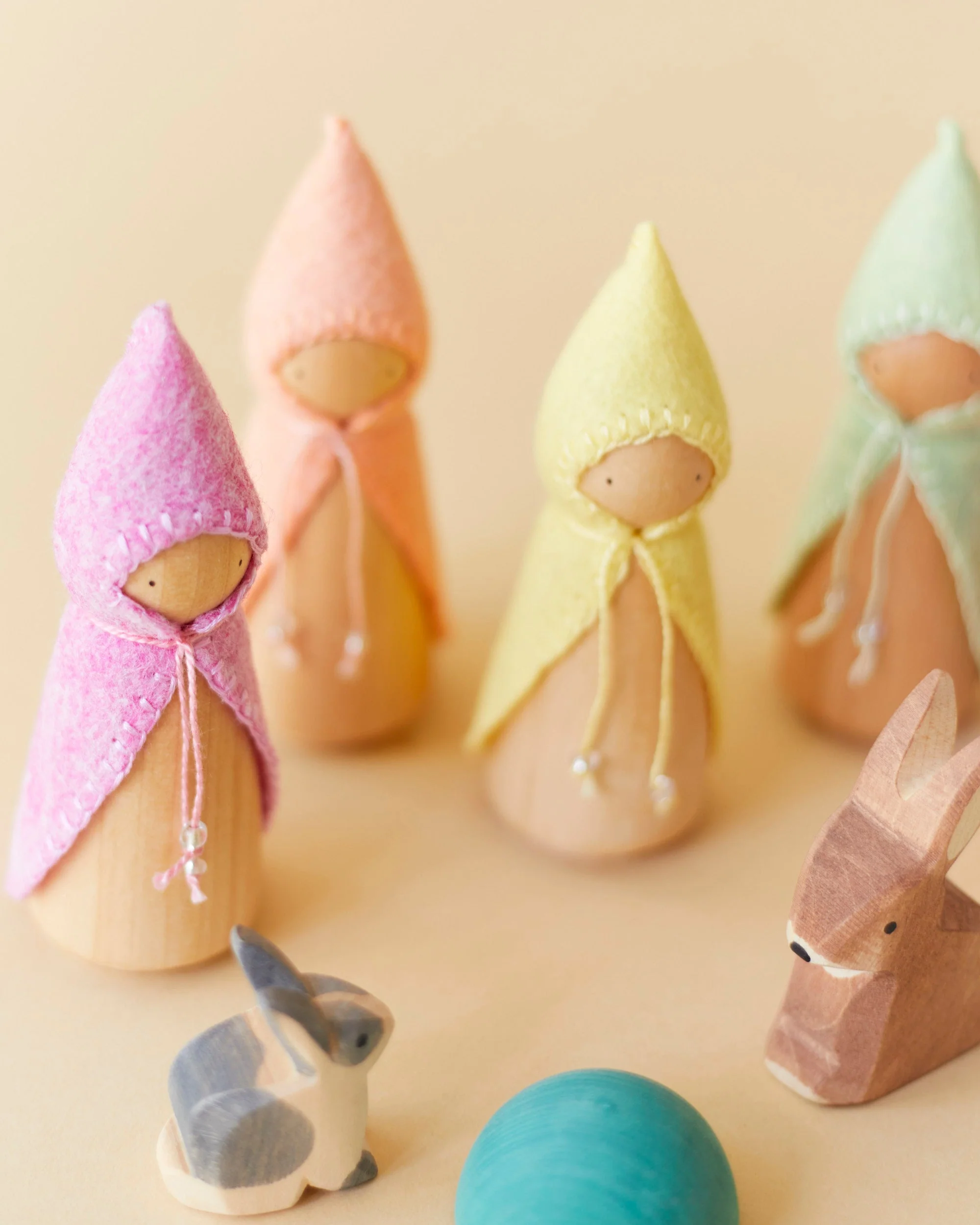 Wonderheart Pastel Purple Wooden Gnome - Image 10