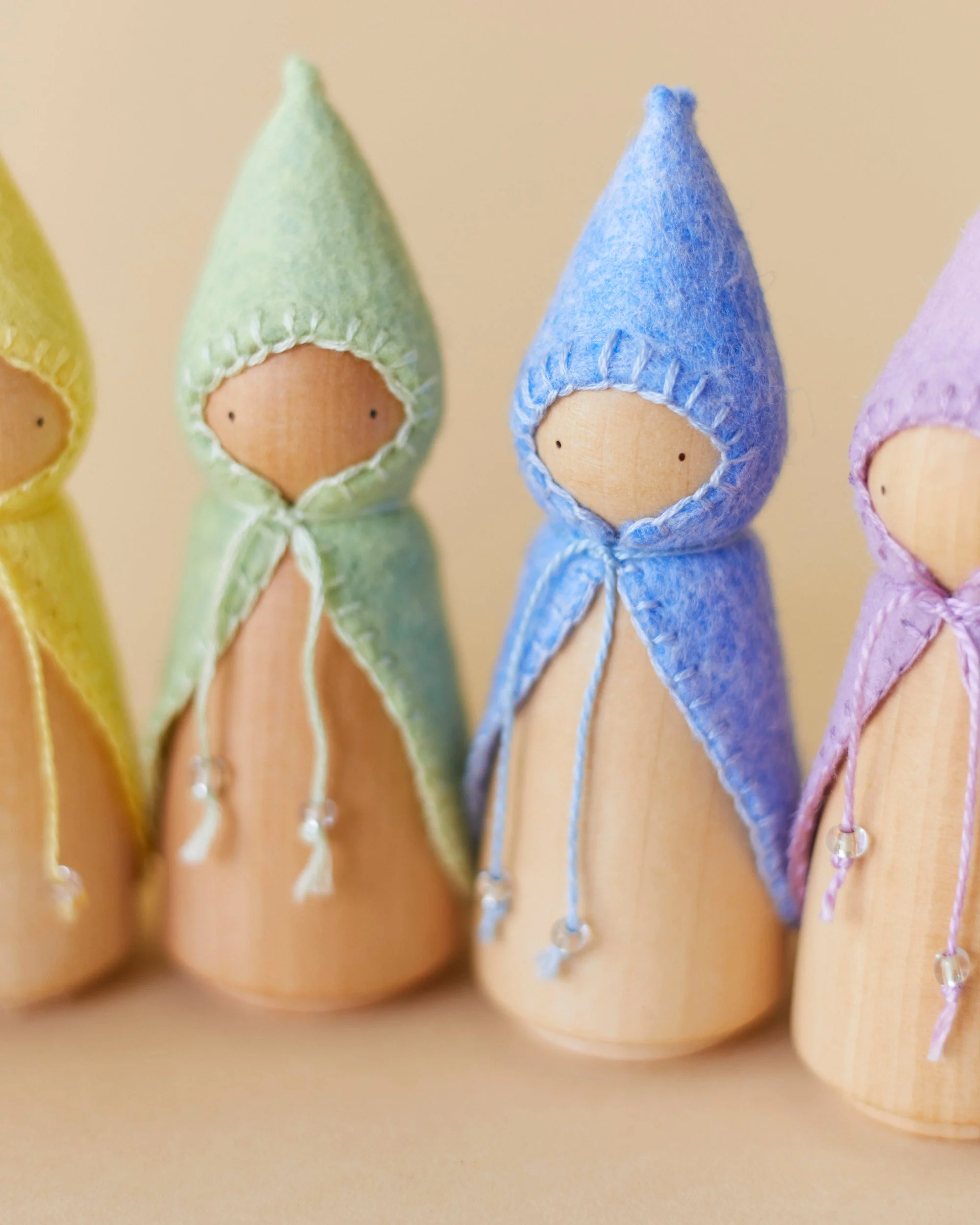 Wonderheart Pastel Rainbow Wooden Gnome Set - Image 6