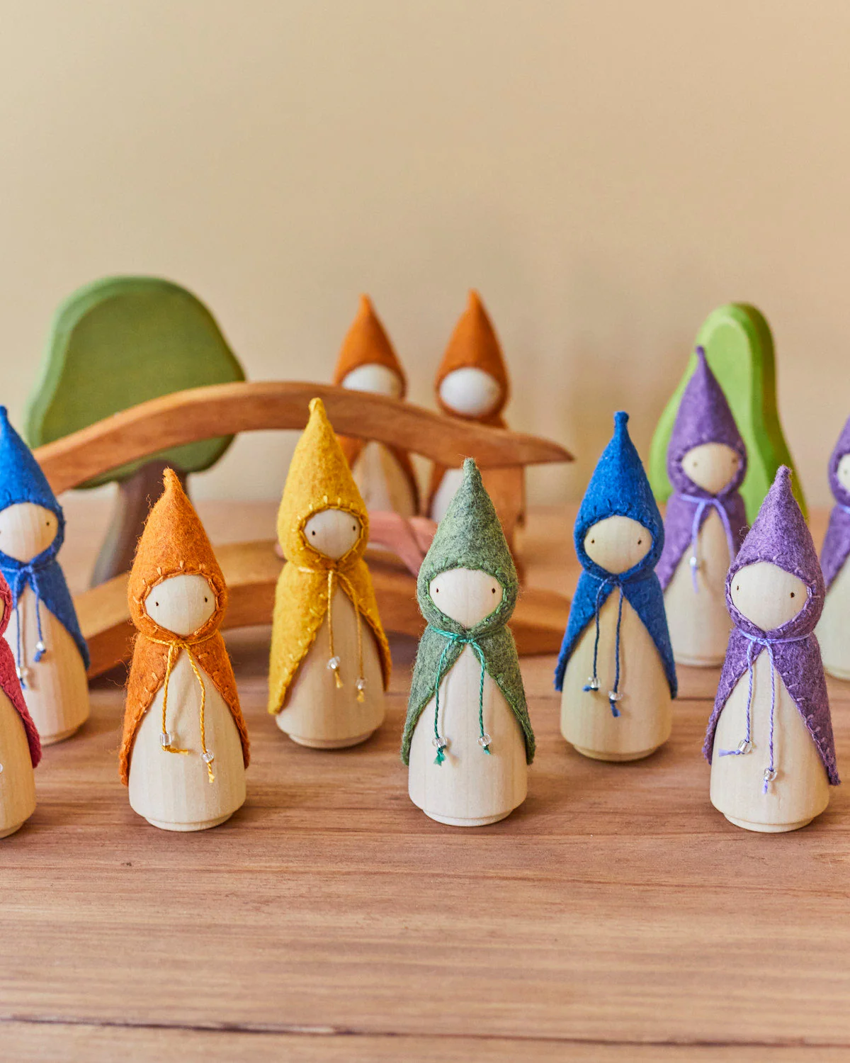 Wonderheart Purple Wooden Gnome - Image 15
